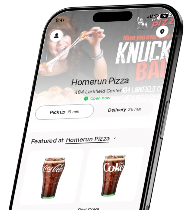 Homerun Pizza app preview